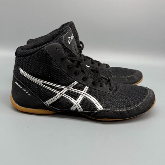 Asics Matflex 5 GS Kids 6 Black Wrestling Shoes High Top Comfort Performance - Picture 1 of 10